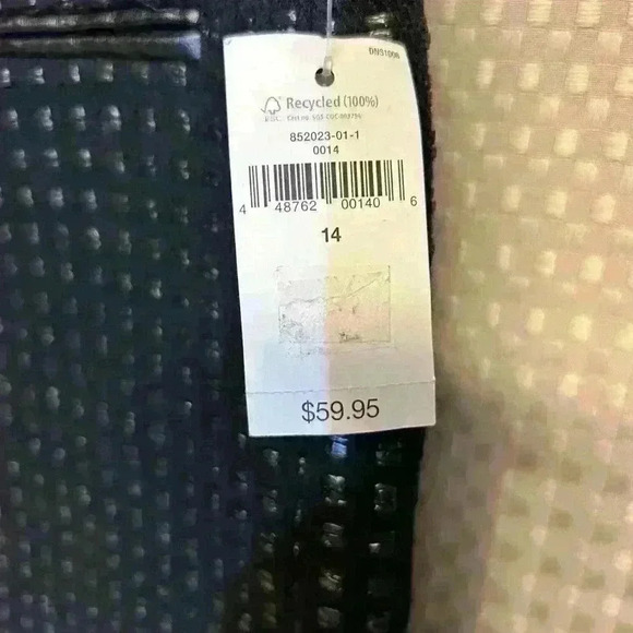 NWT Gap Black Textured Square Pattern Lined Mini Skirt faux leather Size 14 - Picture 5 of 7